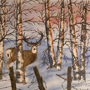 Original Watercolor 16x20 Abide With Me